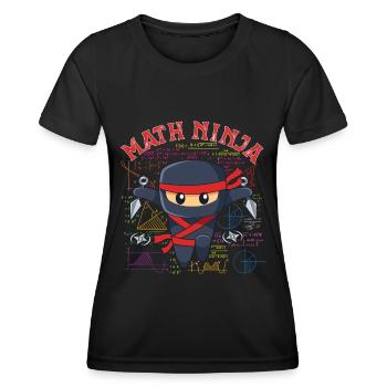 Drôle Math Ninja Mathématiques Geek Nombres - T-shirt sport Femme - noir - Devant - AI Model Female 172 light (172cm)