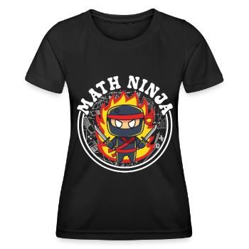 Drôle Math Ninja Mathématiques Geek Nombres - T-shirt sport Femme - noir - Devant - AI Model Female 172 light (172cm)