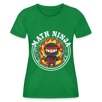 Drôle Math Ninja Mathématiques Geek Nombres - T-shirt sport Femme - vert - Devant - AI Model Female 172 dark (172cm)