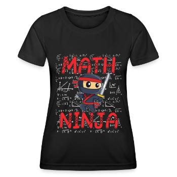 Drôle Math Ninja Mathématiques Geek Nombres - T-shirt sport Femme - noir - Devant - AI Model Female 172 light (172cm)