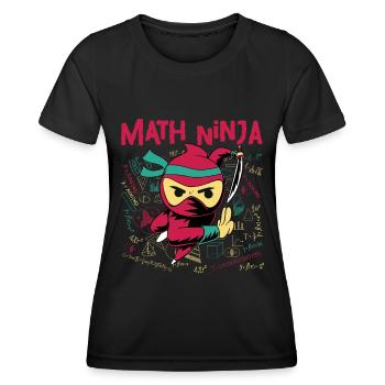Drôle Math Ninja Mathématiques Geek Nombres - T-shirt sport Femme - noir - Devant - AI Model Female 172 light (172cm)