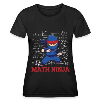 Drôle Math Ninja Mathématiques Geek Nombres - T-shirt sport Femme - noir - Devant - AI Model Female 172 light (172cm)