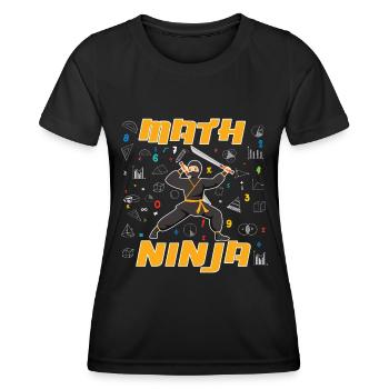 Drôle Math Ninja Mathématiques Geek Nombres - T-shirt sport Femme - noir - Devant - AI Model Female 172 light (172cm)