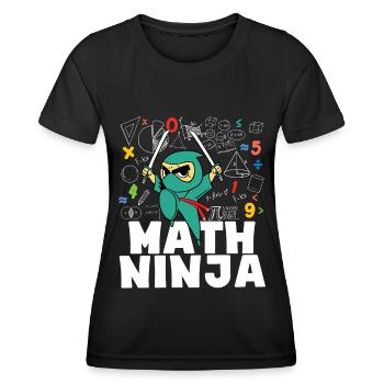Drôle Math Ninja Mathématiques Geek Nombres - T-shirt sport Femme - noir - Devant - AI Model Female 172 light (172cm)