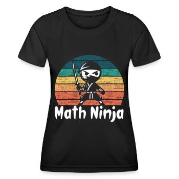 Drôle Math Ninja Mathématiques Geek Nombres - T-shirt sport Femme - noir - Devant - AI Model Female 172 light (172cm)