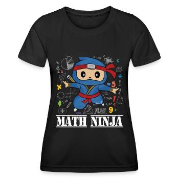 Drôle Math Ninja Mathématiques Geek Nombres - T-shirt sport Femme - noir - Devant - AI Model Female 172 light (172cm)