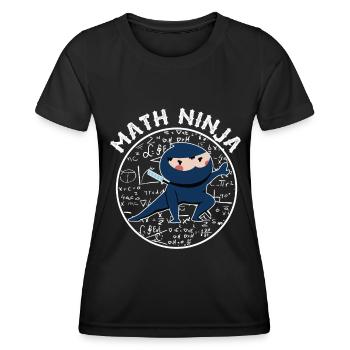 Drôle Math Ninja Mathématiques Geek Nombres - T-shirt sport Femme - noir - Devant - AI Model Female 172 light (172cm)