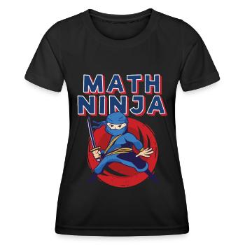 Drôle Math Ninja Mathématiques Geek Nombres - T-shirt sport Femme - noir - Devant - AI Model Female 172 light (172cm)