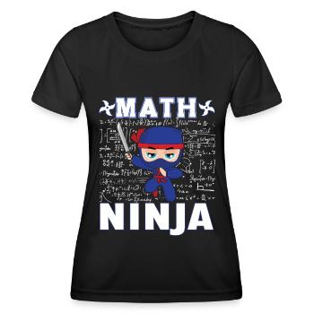 Drôle Math Ninja Mathématiques Geek Nombres - T-shirt sport Femme - noir - Devant - AI Model Female 172 light (172cm)