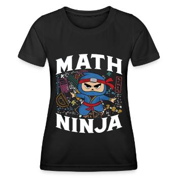 Drôle Math Ninja Mathématiques Geek Nombres - T-shirt sport Femme - noir - Devant - AI Model Female 172 light (172cm)