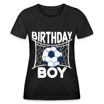 Geburtstagsbuldenfußballspieler Bday Team Party - Frauen Funktions-T-Shirt - Schwarz - Vorne - AI Model Female 172 light (172cm)