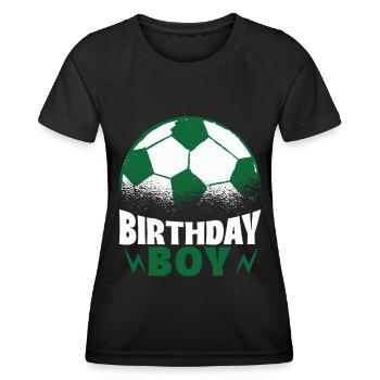 Geburtstagsbuldenfußballspieler Bday Team Party - Frauen Funktions-T-Shirt - Schwarz - Vorne - AI Model Female 172 light (172cm)