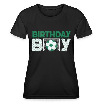 Geburtstagsbuldenfußballspieler Bday Team Party - Frauen Funktions-T-Shirt - Schwarz - Vorne - AI Model Female 172 light (172cm)