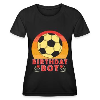 Geburtstagsbuldenfußballspieler Bday Team Party - Frauen Funktions-T-Shirt - Schwarz - Vorne - AI Model Female 172 light (172cm)