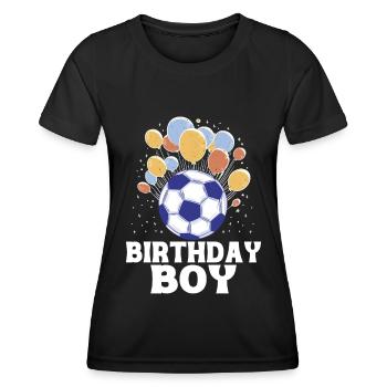 Geburtstagsbuldenfußballspieler Bday Team Party - Frauen Funktions-T-Shirt - Schwarz - Vorne - AI Model Female 172 light (172cm)