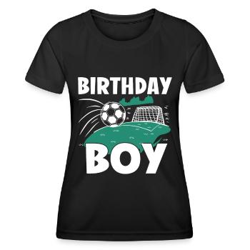 Geburtstagsbuldenfußballspieler Bday Team Party - Frauen Funktions-T-Shirt - Schwarz - Vorne - AI Model Female 172 light (172cm)