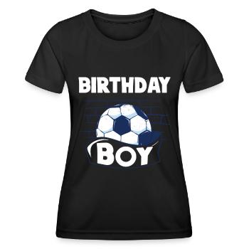 Geburtstagsbuldenfußballspieler Bday Team Party - Frauen Funktions-T-Shirt - Schwarz - Vorne - AI Model Female 172 light (172cm)