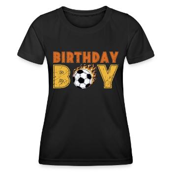 Geburtstagsbuldenfußballspieler Bday Team Party - Frauen Funktions-T-Shirt - Schwarz - Vorne - AI Model Female 172 light (172cm)