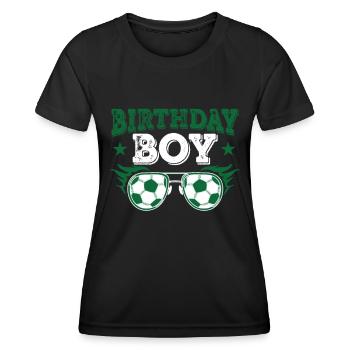 Geburtstagsbuldenfußballspieler Bday Team Party - Frauen Funktions-T-Shirt - Schwarz - Vorne - AI Model Female 172 light (172cm)
