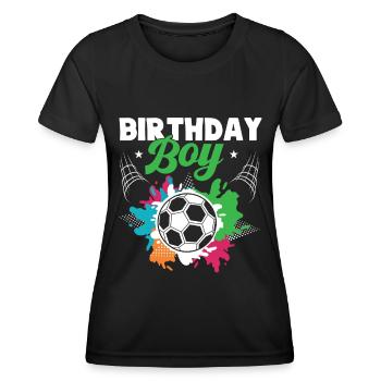 Geburtstagsbuldenfußballspieler Bday Team Party - Frauen Funktions-T-Shirt - Schwarz - Vorne - AI Model Female 172 light (172cm)