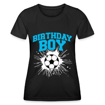 Geburtstagsbuldenfußballspieler Bday Team Party - Frauen Funktions-T-Shirt - Schwarz - Vorne - AI Model Female 172 light (172cm)