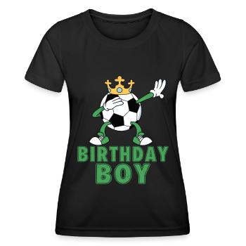 Geburtstagsbuldenfußballspieler Bday Team Party - Frauen Funktions-T-Shirt - Schwarz - Vorne - AI Model Female 172 light (172cm)