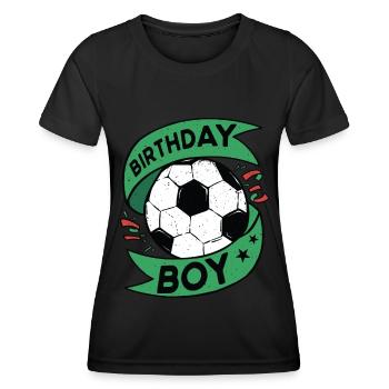Geburtstagsbuldenfußballspieler Bday Team Party - Frauen Funktions-T-Shirt - Schwarz - Vorne - AI Model Female 172 light (172cm)