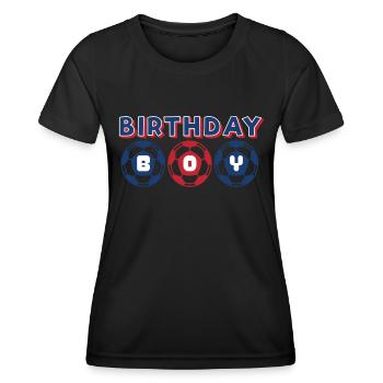 Geburtstagsbuldenfußballspieler Bday Team Party - Frauen Funktions-T-Shirt - Schwarz - Vorne - AI Model Female 172 light (172cm)