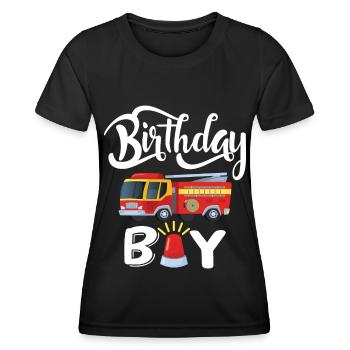 Birthday Boy Firefighter Birthday Boy - Women's Functional T-Shirt - black - Front - AI Model Female 172 light (172cm)
