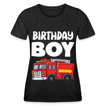 Birthday Boy Firefighter Birthday Boy - Women's Functional T-Shirt - black - Front - AI Model Female 172 light (172cm)