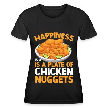 Croquettes de poulet Drôle Amateur de pépites de restauration rapide - T-shirt sport Femme - noir - Devant - AI Model Female 172 light (172cm)
