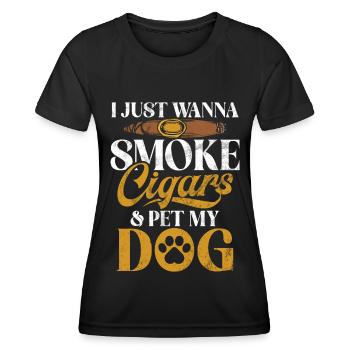 Fumeur de cigares - T-shirt sport Femme - noir - Devant - AI Model Female 172 light (172cm)