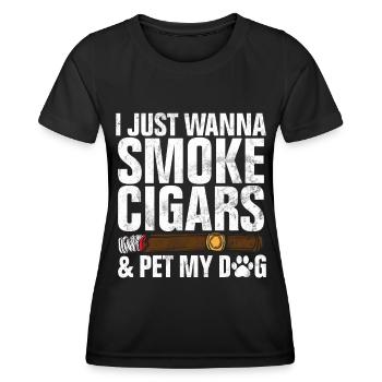 Fumeur de cigares - T-shirt sport Femme - noir - Devant - AI Model Female 172 light (172cm)