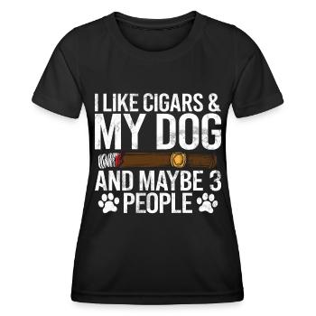 Fumeur de cigares - T-shirt sport Femme - noir - Devant - AI Model Female 172 light (172cm)