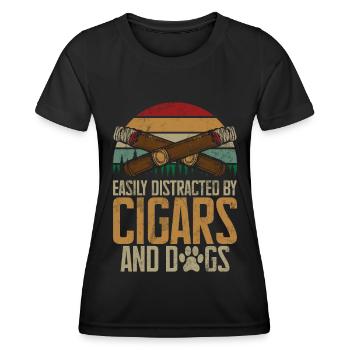 Fumeur de cigares - T-shirt sport Femme - noir - Devant - AI Model Female 172 light (172cm)