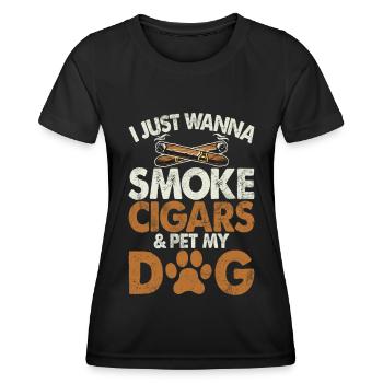 Fumeur de cigares - T-shirt sport Femme - noir - Devant - AI Model Female 172 light (172cm)
