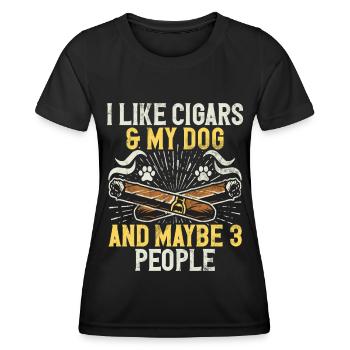 Fumeur de cigares - T-shirt sport Femme - noir - Devant - AI Model Female 172 light (172cm)