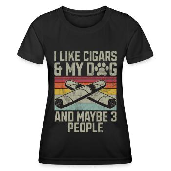 Fumeur de cigares - T-shirt sport Femme - noir - Devant - AI Model Female 172 light (172cm)