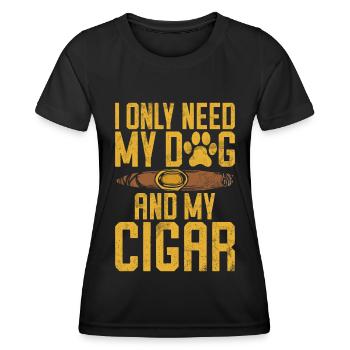 Fumeur de cigares - T-shirt sport Femme - noir - Devant - AI Model Female 172 light (172cm)