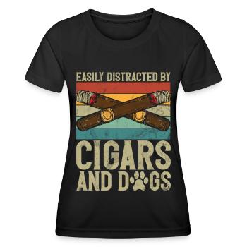 Fumeur de cigares - T-shirt sport Femme - noir - Devant - AI Model Female 172 light (172cm)