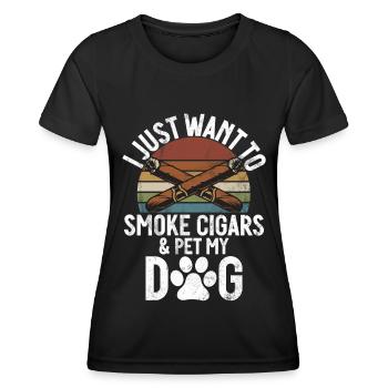 Fumeur de cigares - T-shirt sport Femme - noir - Devant - AI Model Female 172 light (172cm)