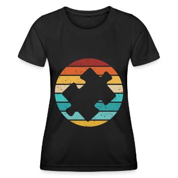 Puzzle Pièce Puzzle Amateur de Puzzle - T-shirt sport Femme - noir - Devant - AI Model Female 172 light (172cm)