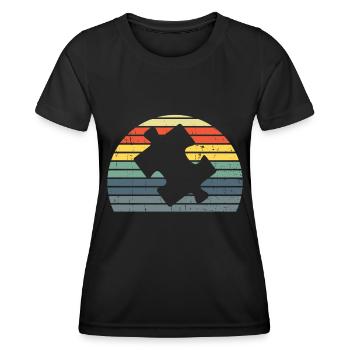 Puzzle Pièce Puzzle Amateur de Puzzle - T-shirt sport Femme - noir - Devant - AI Model Female 172 light (172cm)