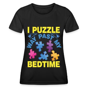 Puzzle Pièce Puzzle Amateur de Puzzle - T-shirt sport Femme - noir - Devant - AI Model Female 172 light (172cm)