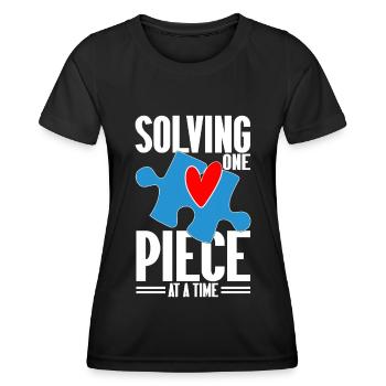 Puzzle Pièce Puzzle Amateur de Puzzle - T-shirt sport Femme - noir - Devant - AI Model Female 172 light (172cm)