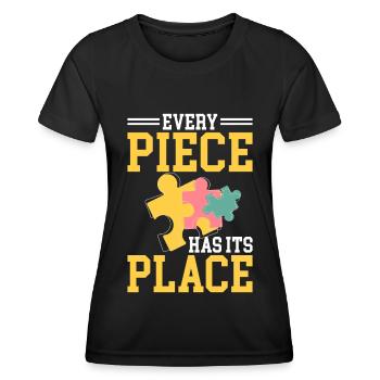 Puzzle Pièce Puzzle Amateur de Puzzle - T-shirt sport Femme - noir - Devant - AI Model Female 172 light (172cm)