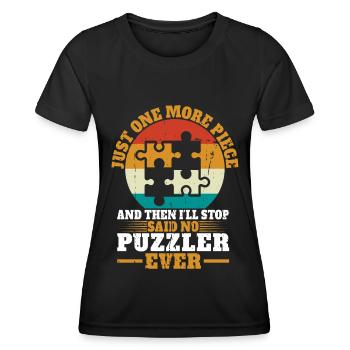Puzzle Pièce Puzzle Amateur de Puzzle - T-shirt sport Femme - noir - Devant - AI Model Female 172 light (172cm)