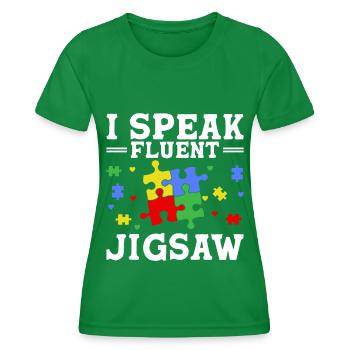 Puzzle Pièce Puzzle Amateur de Puzzle - T-shirt sport Femme - vert - Devant - AI Model Female 172 dark (172cm)