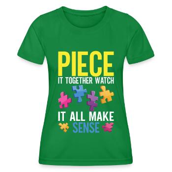 Puzzle Pièce Puzzle Amateur de Puzzle - T-shirt sport Femme - vert - Devant - AI Model Female 172 dark (172cm)