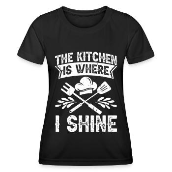 Küchenkochliebhaber Kulinarischer Koch - Frauen Funktions-T-Shirt - Schwarz - Vorne - AI Model Female 172 light (172cm)